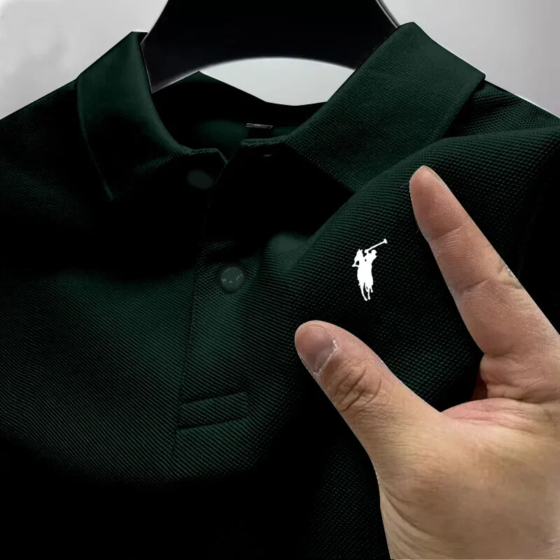 2026 Herren Sommer High-End Bedrucktes Golf-Kragen-T-Shirt Einfarbig Atmungsaktiv Büro und Freizeit Hochwertige Herrenbekleidung S-4XL – Detail 4