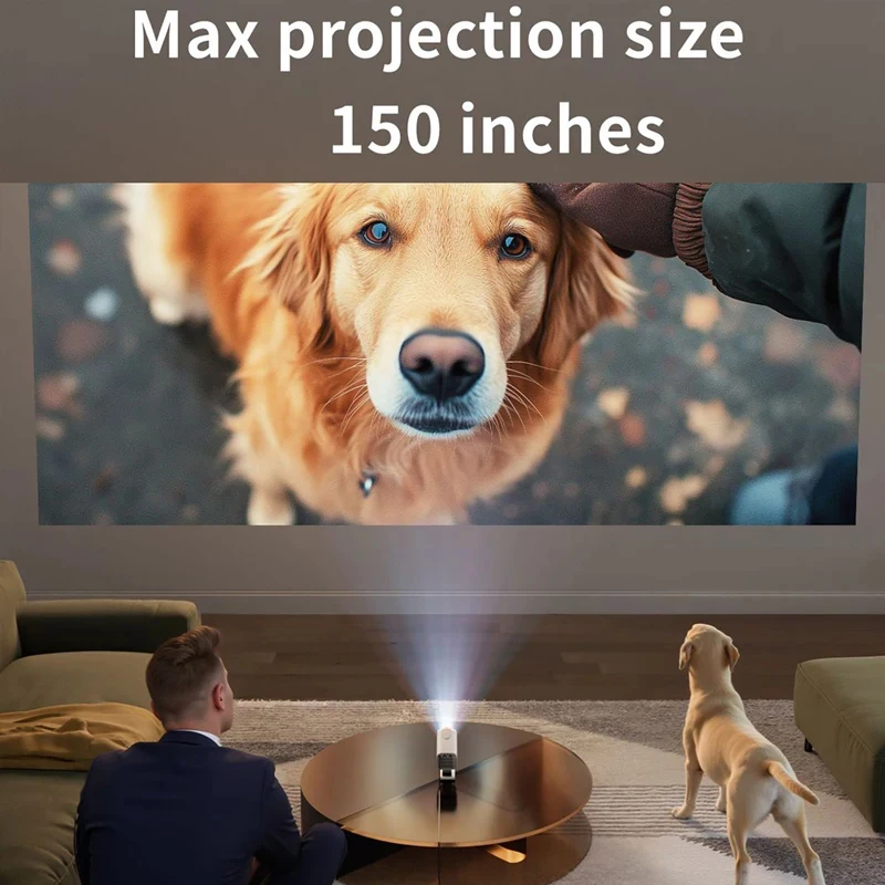 New 4K Projector V16 + Android 13.0 8000 Lumens 1080P Outdoor Portable Mini Movie Home with Dual WiFi BT 5.0 Upgrated Projectors