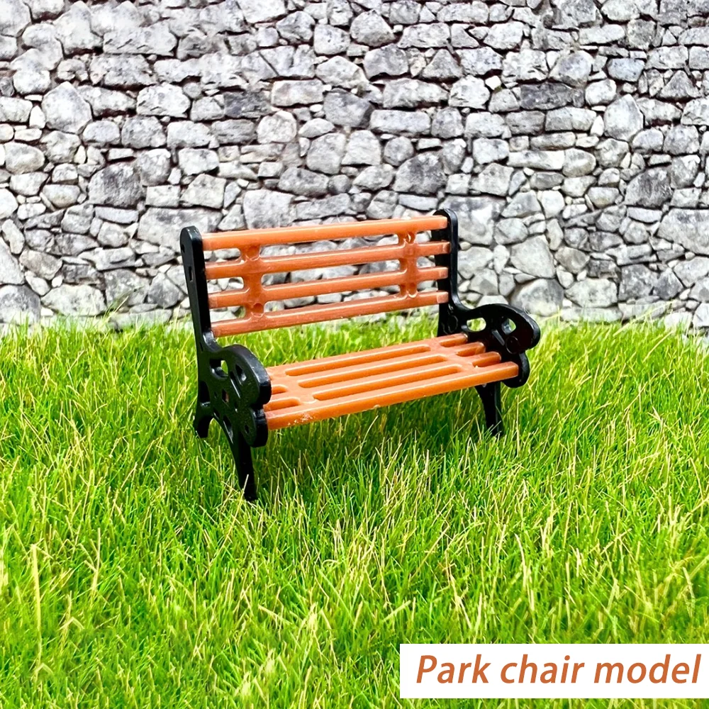 5 Stück/Set Mini-Sitzbank-Modell im Maßstab 1:200-1:75 aus ABS-Kunststoff für Garten/Eisenbahn/Zug-Layout-Diorama-Bausätze – Detail 1