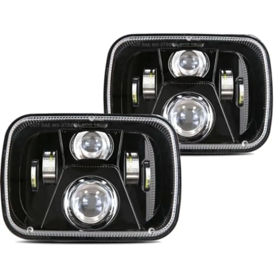 

Светодиодные фары 5x7 7x6 дюймов H6054 6054 H5054 6052, совместимые с Jeep Cherokee XJ Wrangler YJ Comanche MJ Corolla Tacoma F