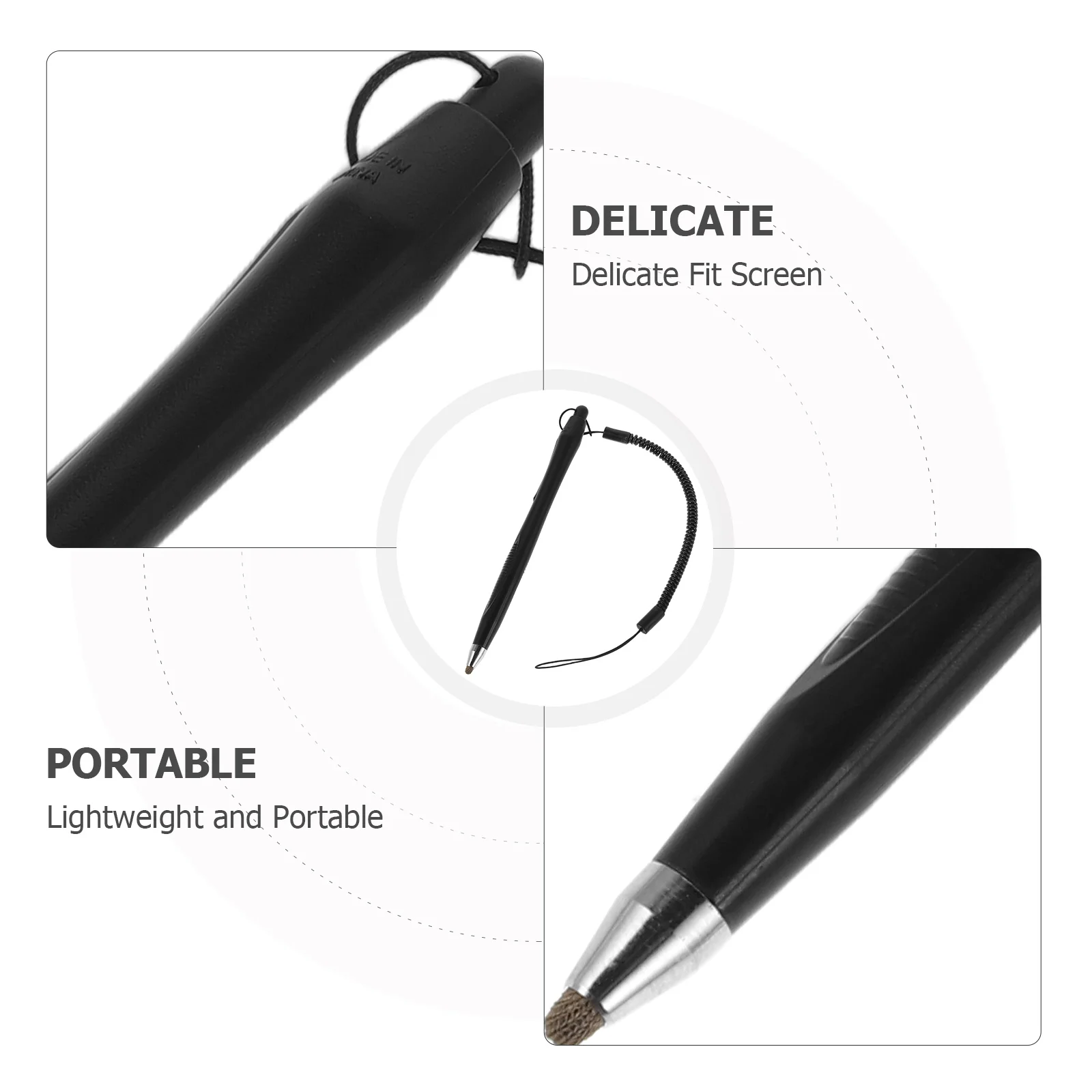 2 قطعة قلم ستايلس عالمي بالسعة شاشة تعمل باللمس الألياف تلميح الحساسة الربيع لفائف الدقة الرسم ملاحظة تدوين الهاتف اللوحي #5