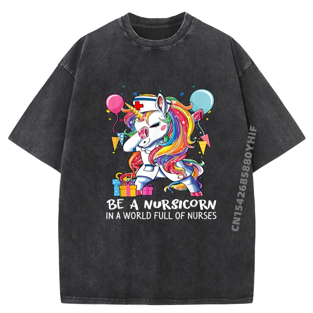 

Nurse Appreciation 2021 Graphic Fashion Mother Day Unicorn T Shirt Men 100℅ Cotton New Year 2025 Retro Washed Tops & Tees