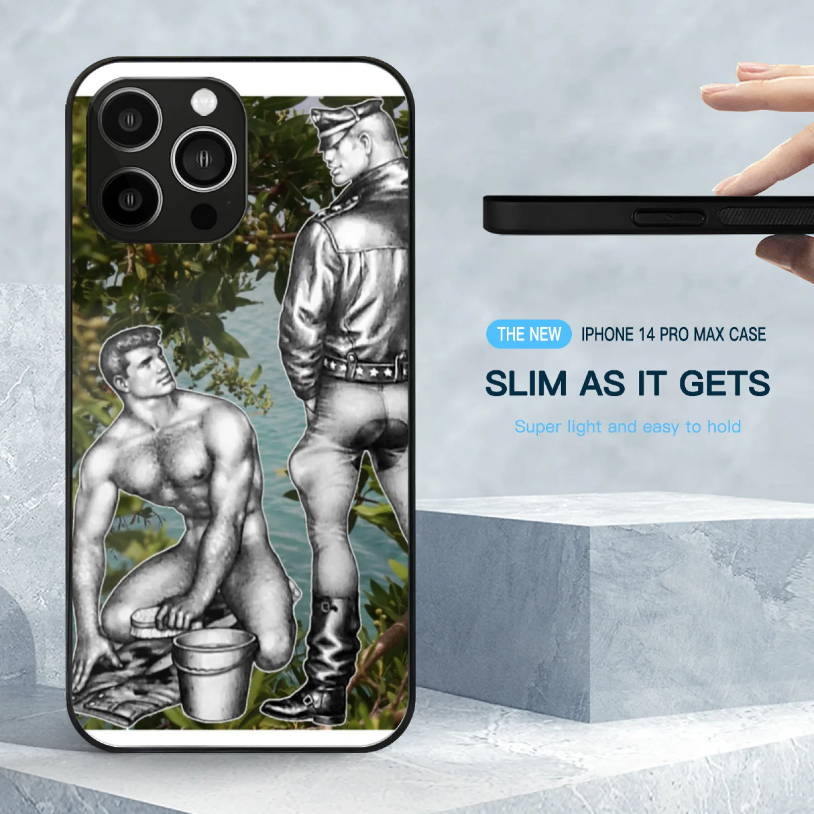 Tom Of Finland Riverside Physique Pictorial Tempered Glass Shell For Iphone 13 14 12 11 15 Pro Max Mini 8 7 X Xr Xs Plus Phone