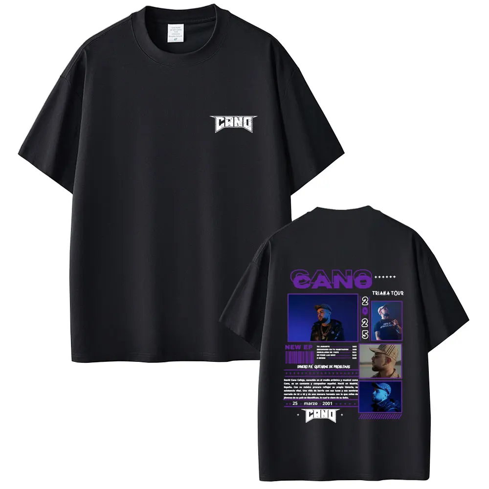

Rapper Cano Triana Tour Album 2025 Merch T-shirt Male Fashion Hip Hop T Shirts Men Women's Clothing Harajuku Soft Cotton Tshirt