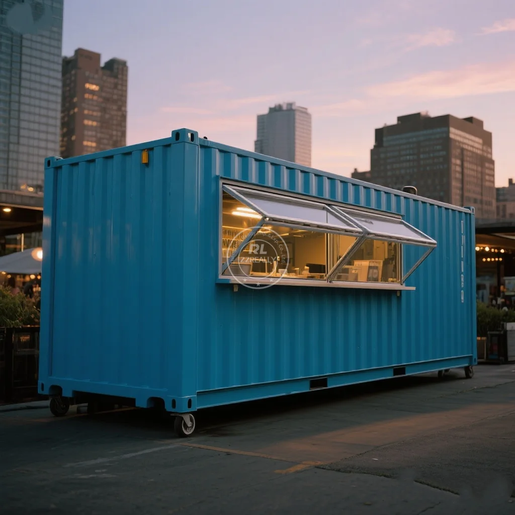 

Mobile Container Bar Restaurant Coffee Kiosk Fully Equipped Concession Prefabricated Food Vending Container Bar