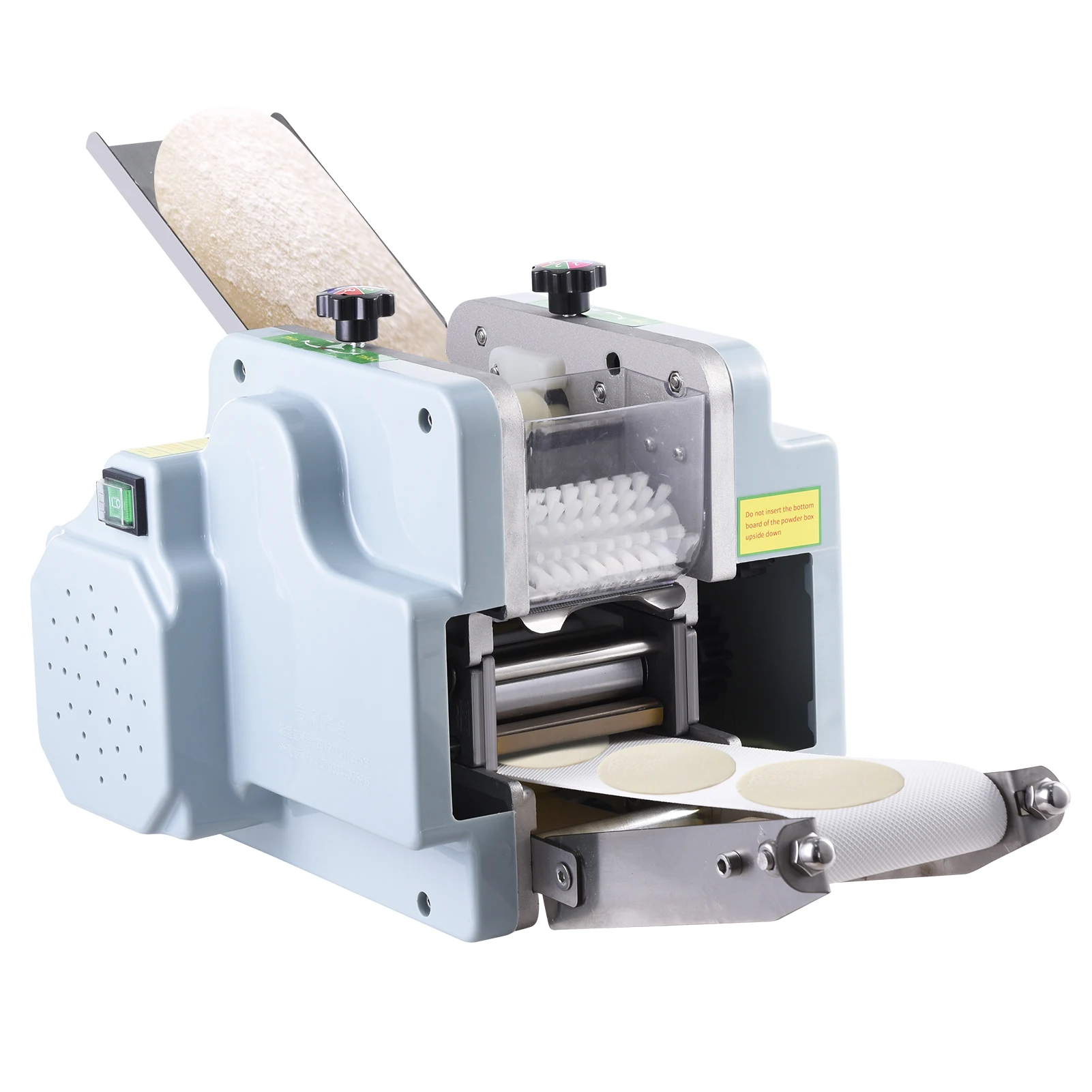 Máquina para hacer piel de bola de masa, 110V, 140W, máquina eléctrica para hacer pieles de Wonton, 50-60 uds/Min, máquina automática para envoltorios para el hogar y la cocina