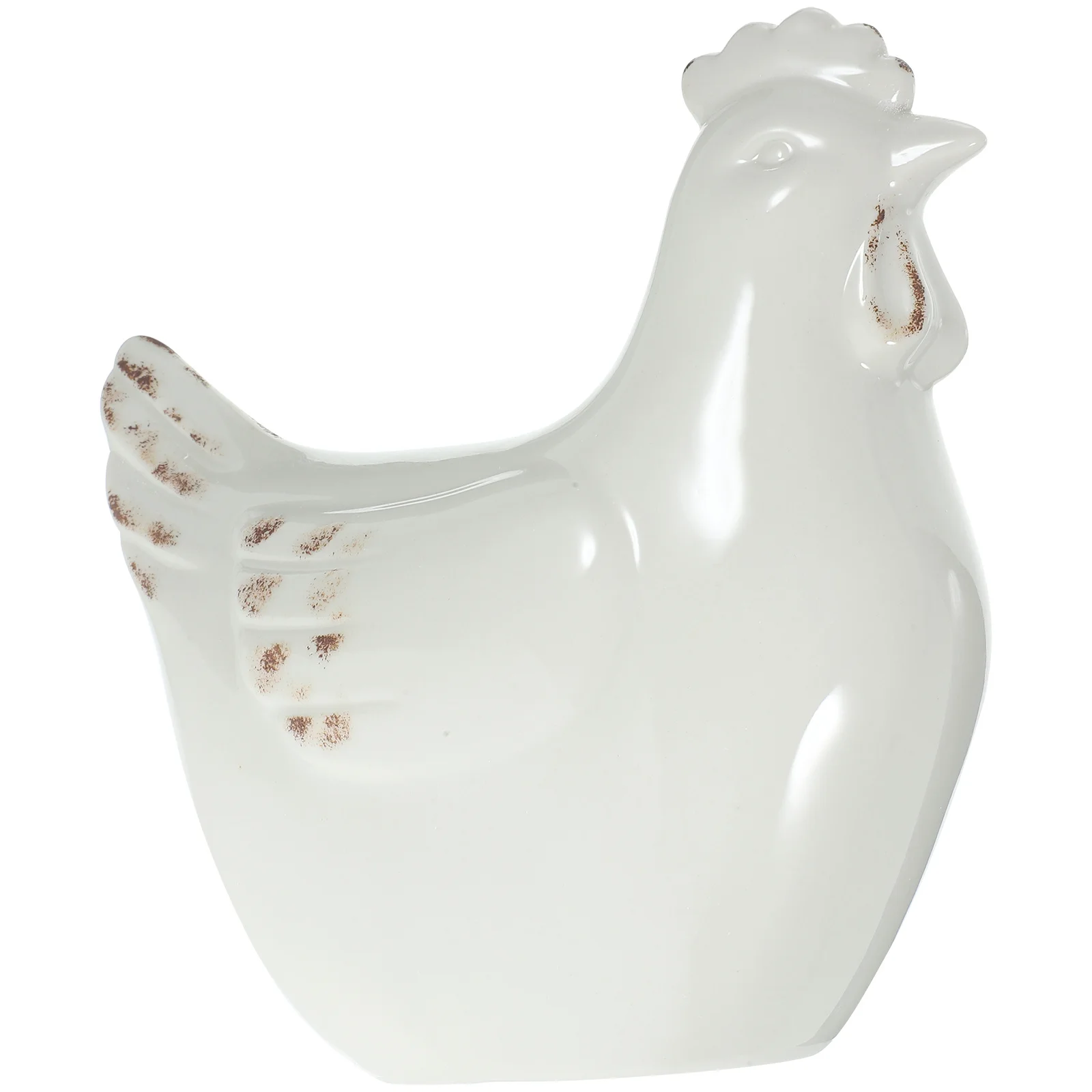 

Ceramic Hen Home Modern Decorative Craft Smooth Surface Stable Placement Tabletop Hen Accent for Bookshelf Furniture Office