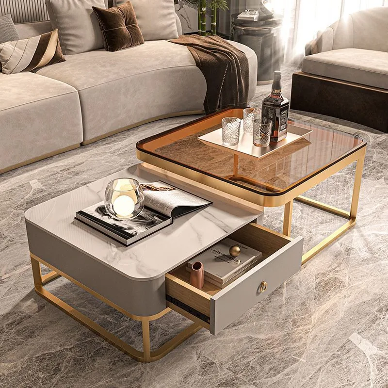 

Organizer Modern Coffee Table Luxury Design Ornaments Unique Coffee Table Multifunction Set Wohnzimmer Tisch Home Furniture