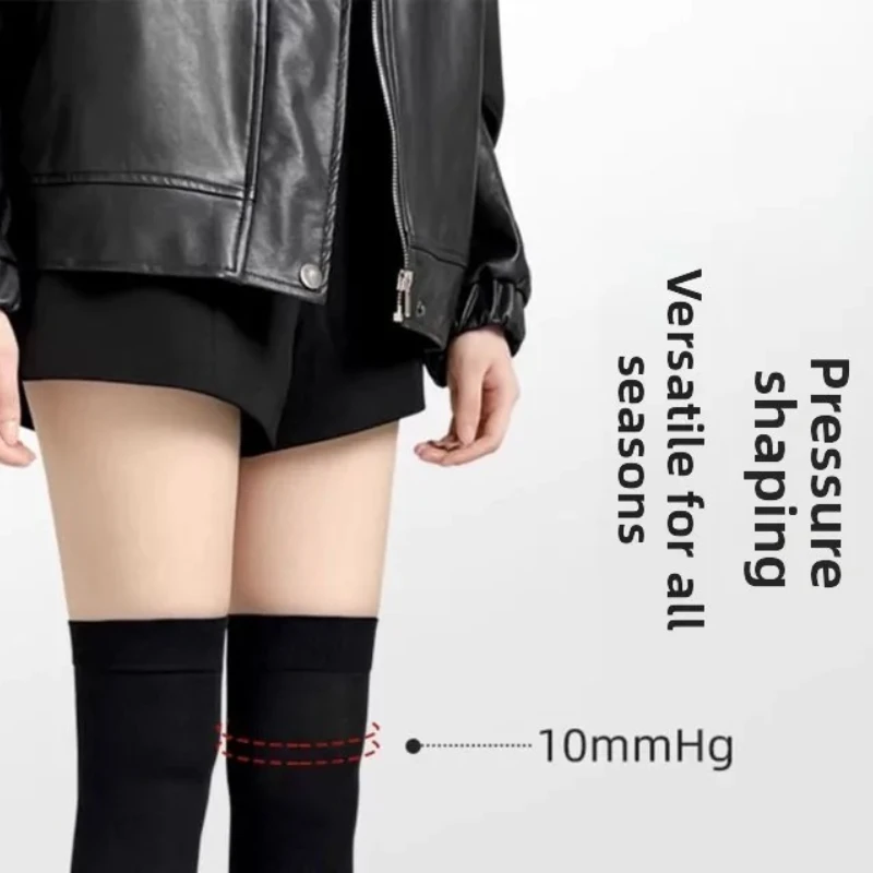 1/2 Pasang Kaus Kaki Panjang Di Atas Lutut Manis Kaus Kaki Betis Nilon Seksi Anak Perempuan Wanita Stoking Setinggi Paha Legging Celana Ketat Cosplay JK Lolita