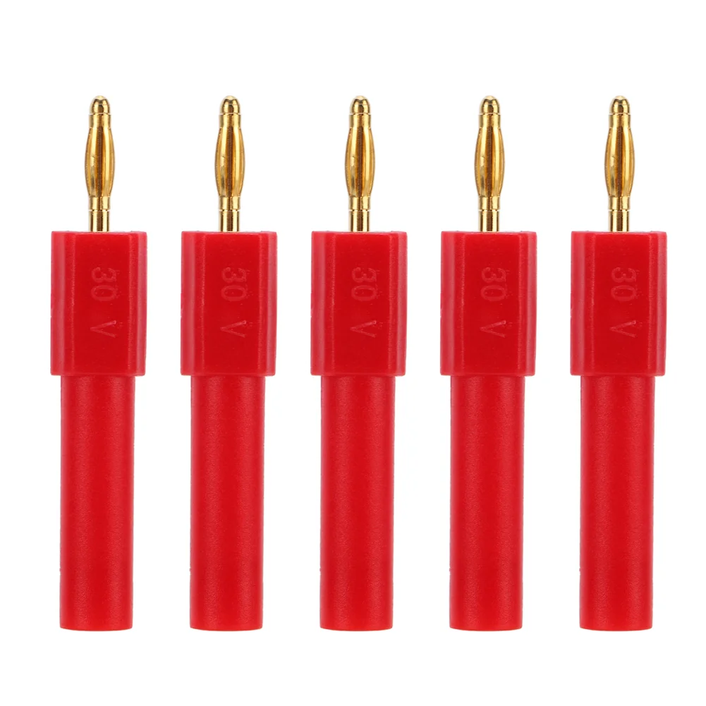 5pcs 2mm Male To 4mm Female Banana Adapter Brass PA Connector For Test Measurement Leads And Probes Conversion Tool