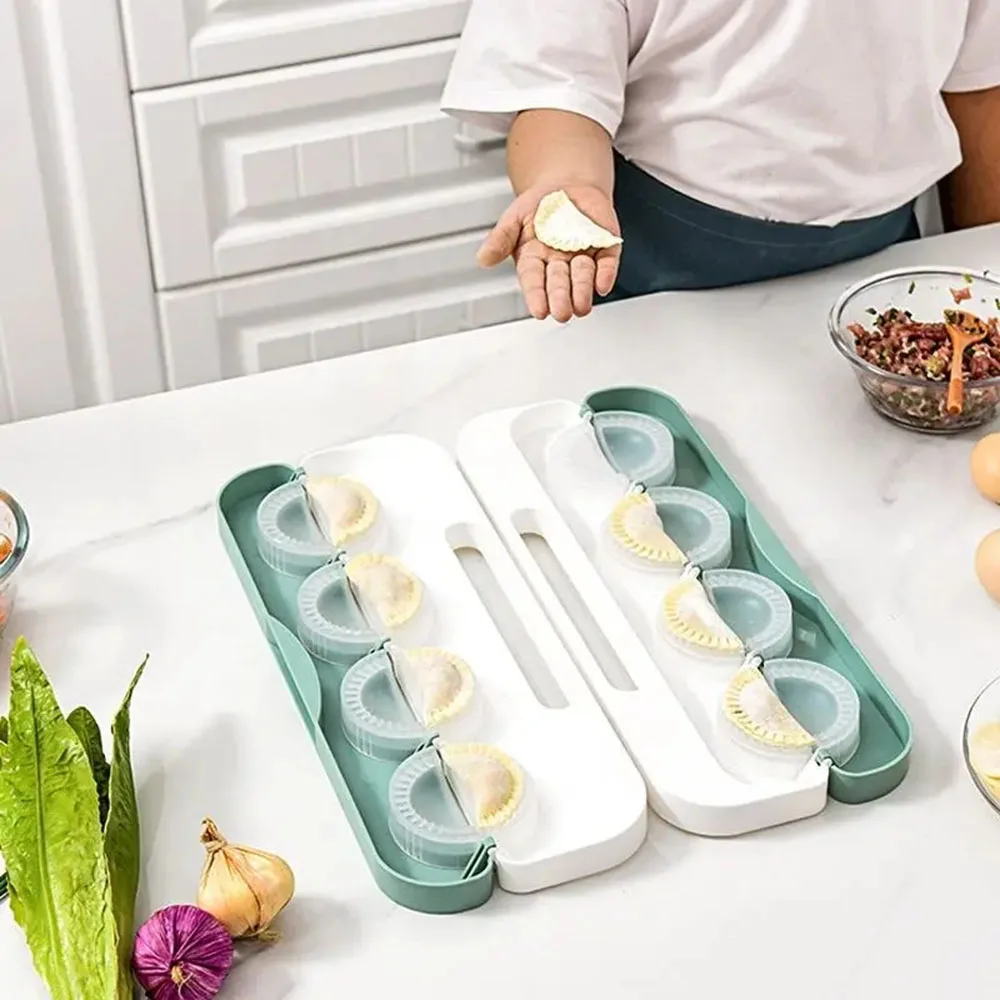 8-grid Dumpling Making Mold Pleated Pressing Edge Design Dumpling Mould Labor-saving Dumpling Maker Kitchen Accessories