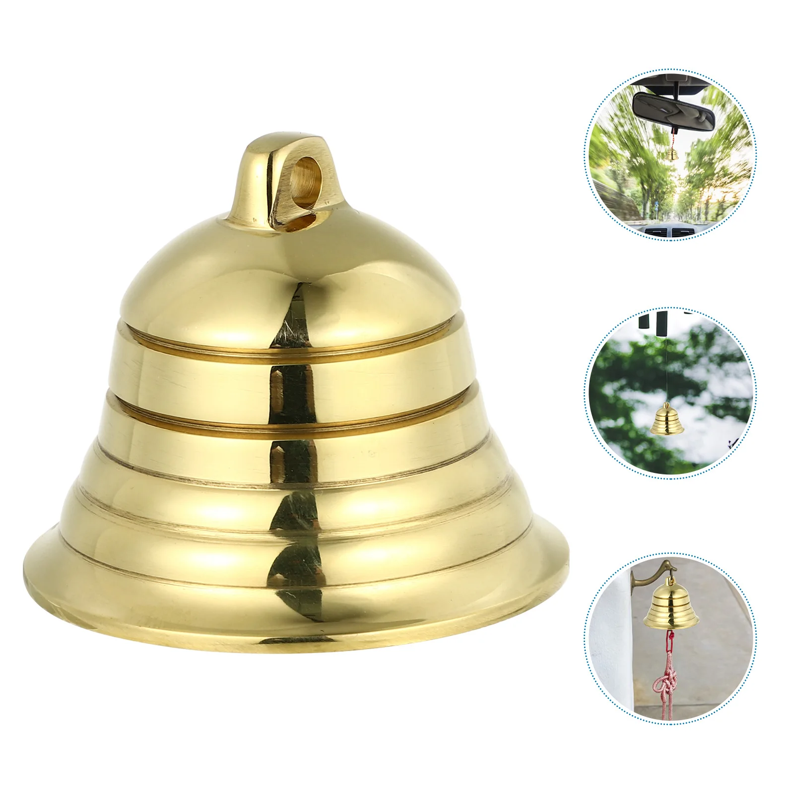 

Copper Bell Pendant 1 5 Inch Golden Decorative Hanging Metal Chime Home naments Christmas Party Supplies Craft