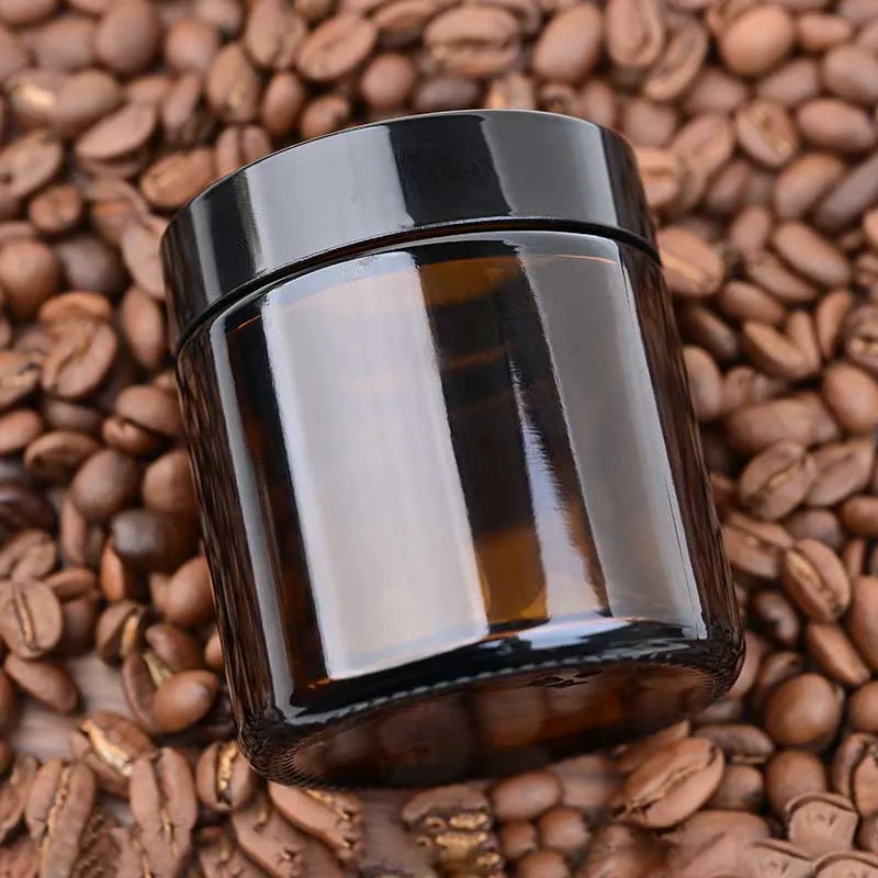 Frasco de vidro portátil para armazenamento de grãos de café, 130ml, à prova de poeira e umidade, para armazenar frutas secas, folhas de chá, pó de café