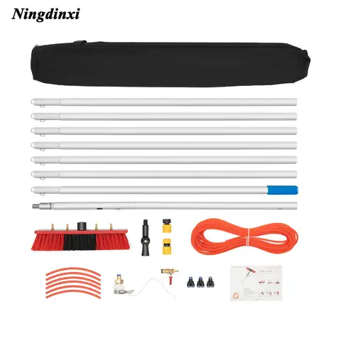 26FT Vattenmatad stolprengöringsborste, solpanel och fönsterputsverktyg 6 best sales solpanelborste - №2
