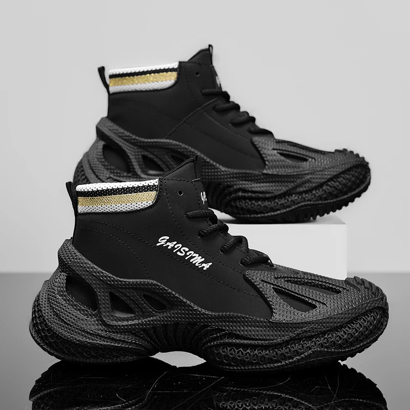 

Men's New Casual Sports Shoes Breathable Anti-slip Wear-resistant High-top Outdoor Hiking Walking Men's Shoes Large Size