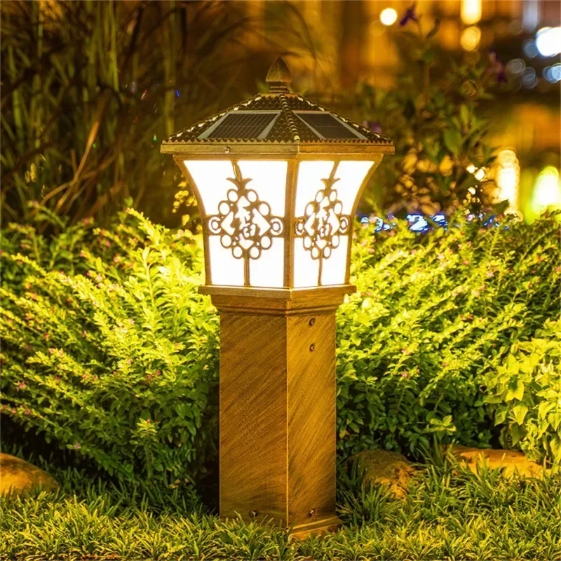 DORIAN Outdoor Solar Lawn Lights Retro Garden Lamp LED Waterproof IP65 Home Decorative for Villa Duplex