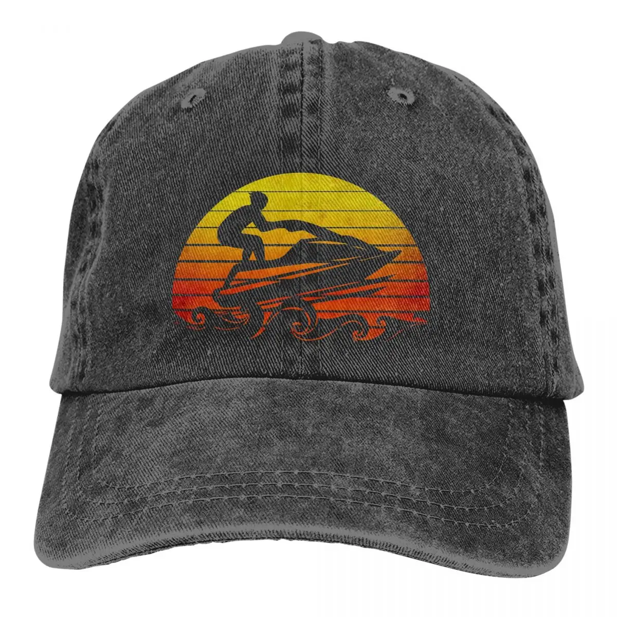 Pure Color Dad Hats Jet Ski Shirt Retro Vintage Funny Jetski Women's Hat Sun Visor Stetson Water Sports Peaked Cap