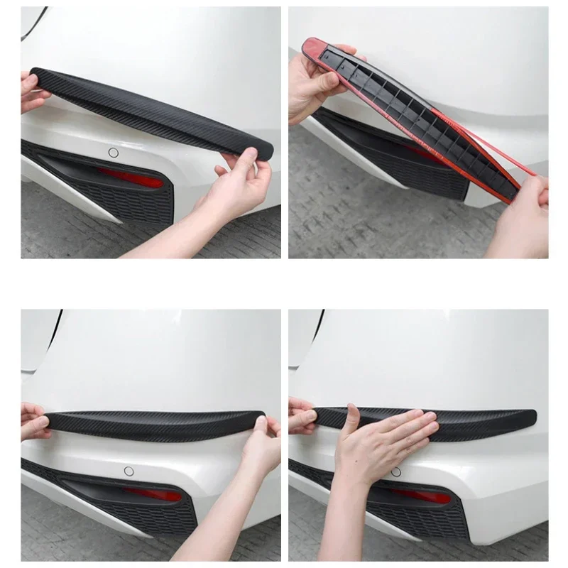 2pcs Car Bumper Protector Strip Guard Corner Protection Strips Scratch Protector Styling Mouldings Anti-collision Exterior Parts