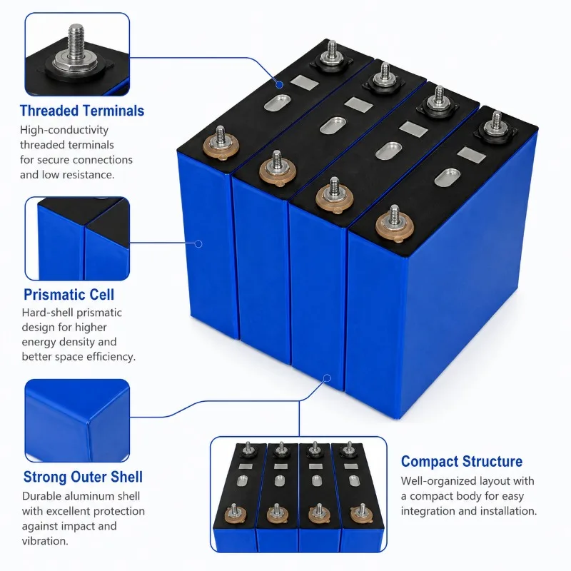 3.2V120Ah Lithium Iron Phosphate Battery Single Cell Solar Energy Storage Long-lasting Range RV Electric Tool Battery Pack