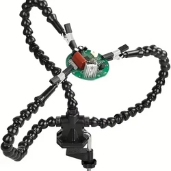 Soldering Station with 3Pcs Flexible Arms Soldering Iron Holder Third Helping Hand Tool Pcb Welding Repair Welding Tools