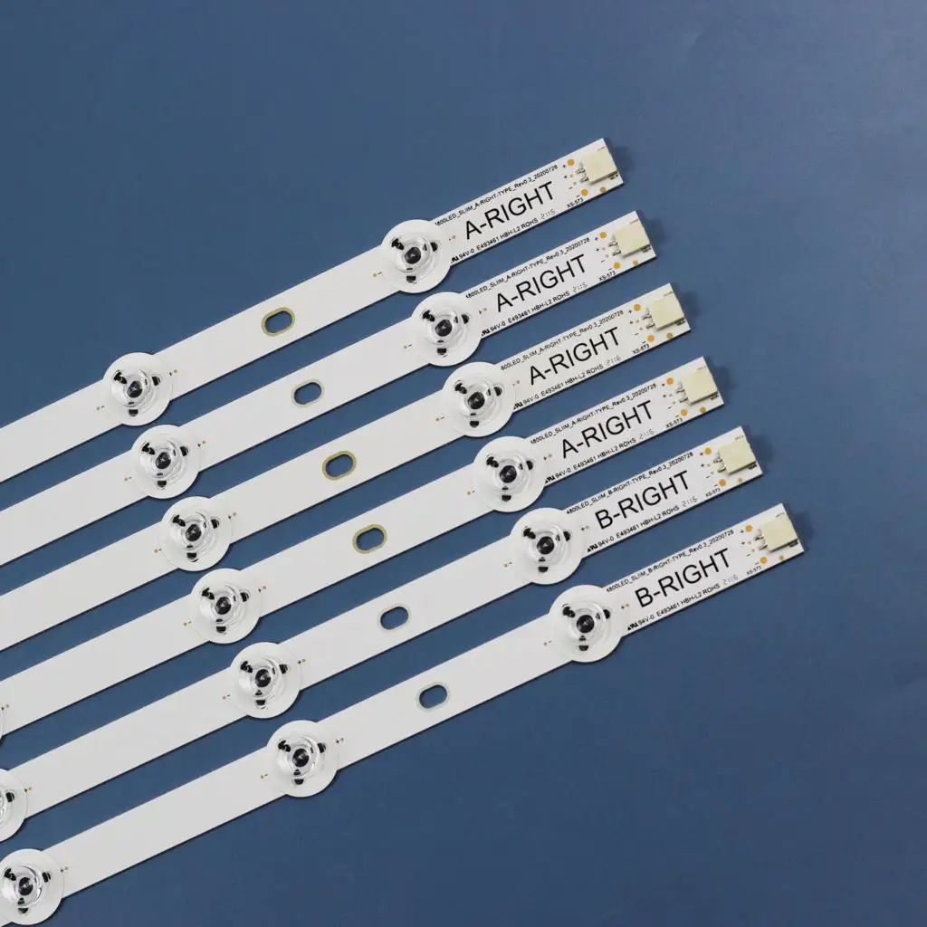 Strip lampu latar LED 12pcs Strip, untuk Panasonic TX-48CX350B TX-48CX400E TX-48CX400B 48S3653DB VES480QNSS-2D-U01