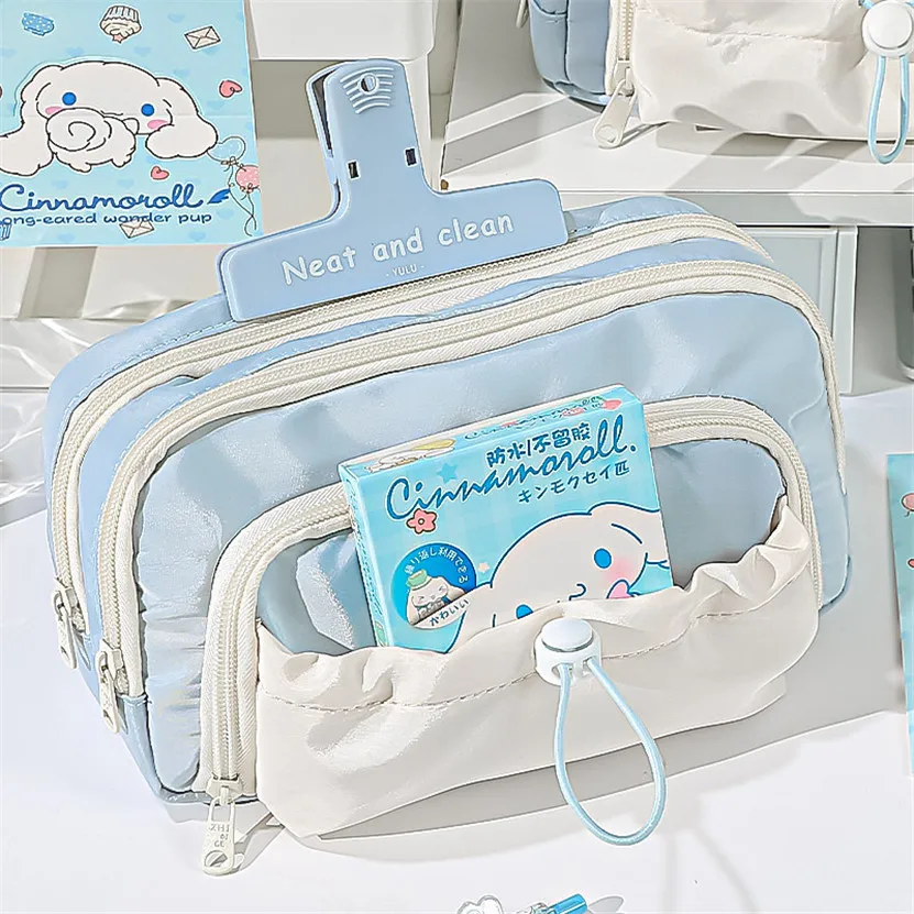 Imagem -02 - Lápis de Grande Capacidade para Meninas Bolsa de Lápis Kawaii Papelaria Coreana Itens Escolares para Escritório