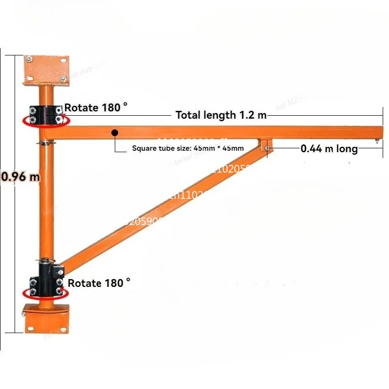 200kg Electric Hoist Portable Wall Mounted Bracket Household Crane Small Crane Indoor Mini electric Hoist Special Bracket