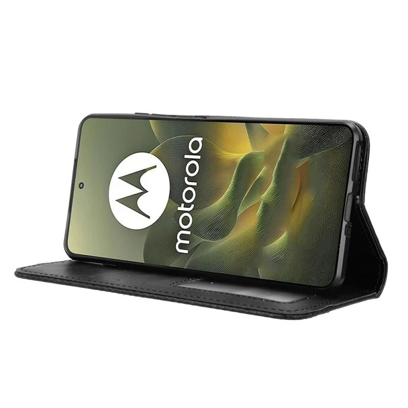 حافظة محفظة جلدية عتيقة مع إطار صور لهاتف Moto Edge 70 5G/Moto X70 Air 2025 حماية غطاء الهاتف #4