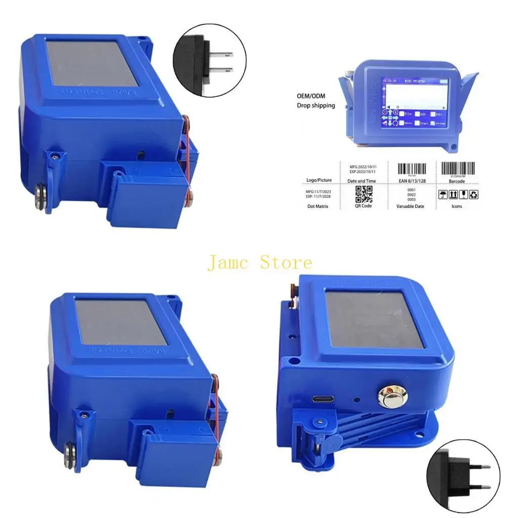 

LX0B 12.7mm 28 Language Plastic Carton Handhelds Thermal Inkjet Printers for Date Number Logos Expiry Date Label