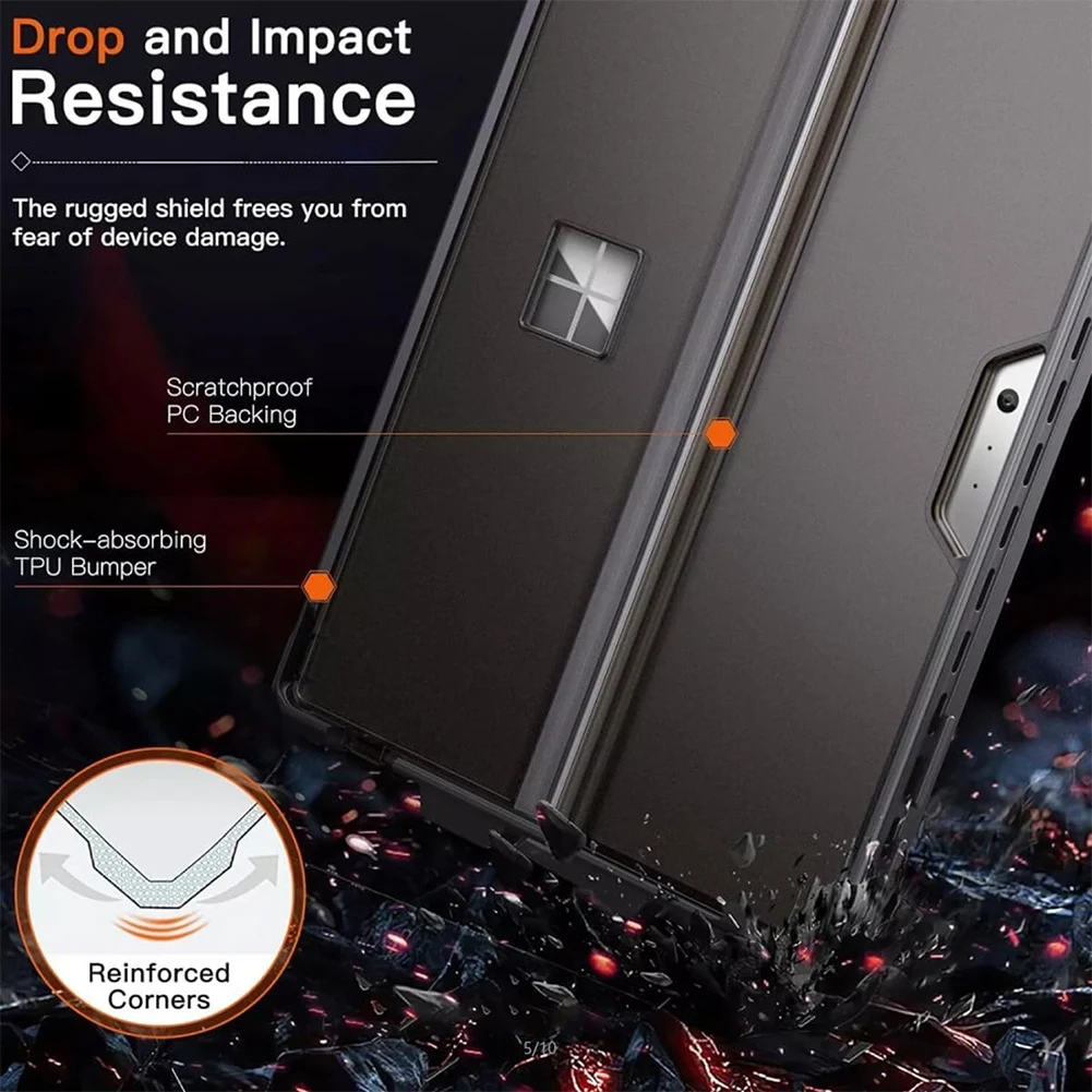 

Rugged Protective Cover for Microsoft Surface Pro 6/Pro 5/Pro 4 Rugged Cover Case Compatible W/Type Cover Keyboard