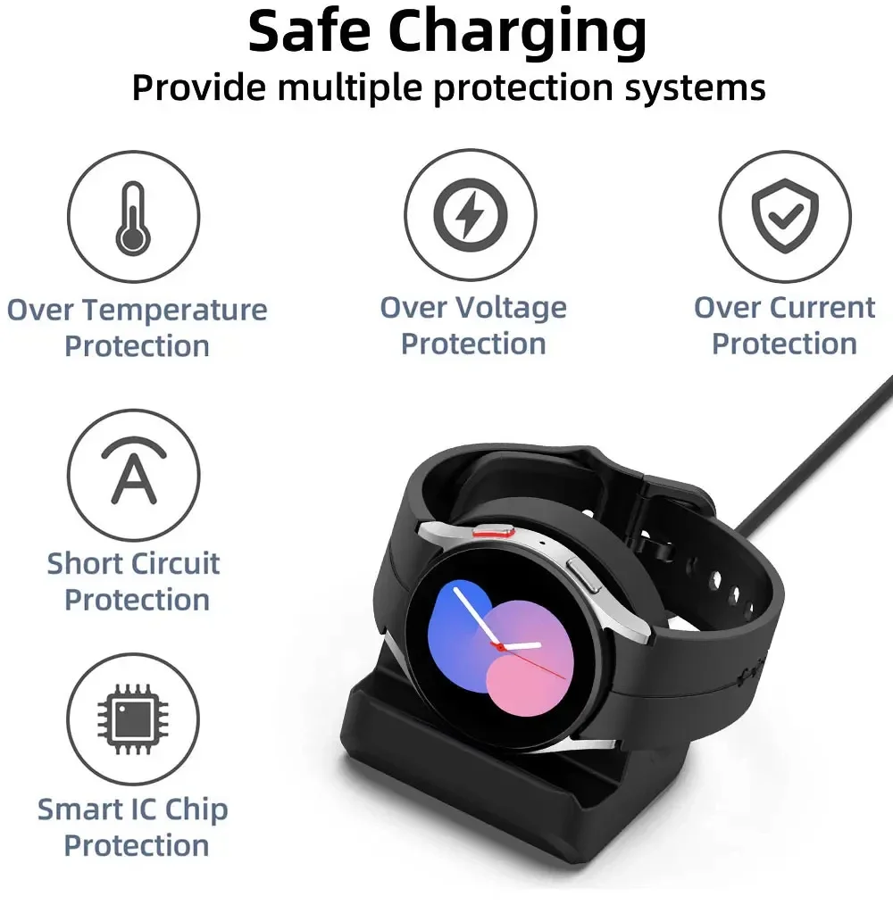 Charger Stand For Samsung Galaxy Watch 5 6 7 6Classic 5Pro Charging Cable Dock Bracket Base Holder For Samsung Galaxy Ultra 47mm
