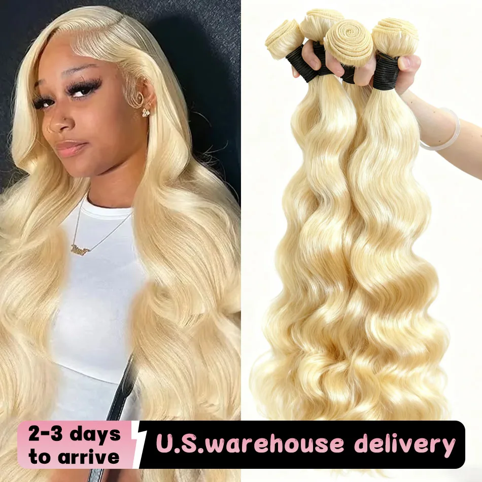 

16A Blonde 613 Body Wave Bundles 100% Human Hair 40 Inch Brazilian Virgin Weave Hair 1 3 4 5 Bundles Colored Raw Hair Extensions