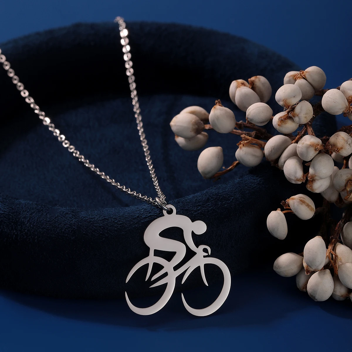 Chandler Bicycle Necklace Bike Pendant Cyclist Dainty Necklace Travel Gift Bike Lover Gift for Women Men