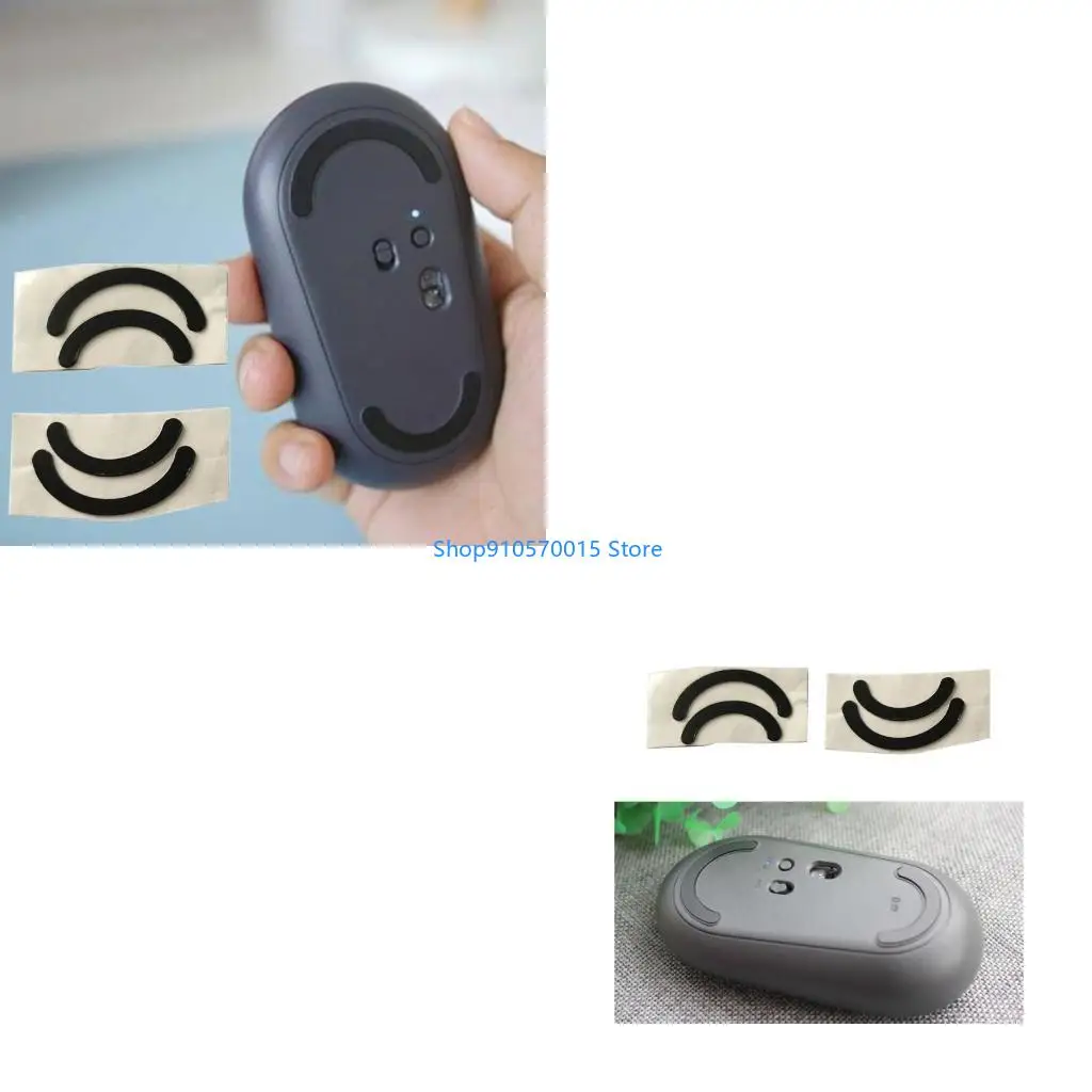 B95C 2Sets Rounded Curved Edges Mouse Feet Mouse Skates Pads for Pebble Mouse