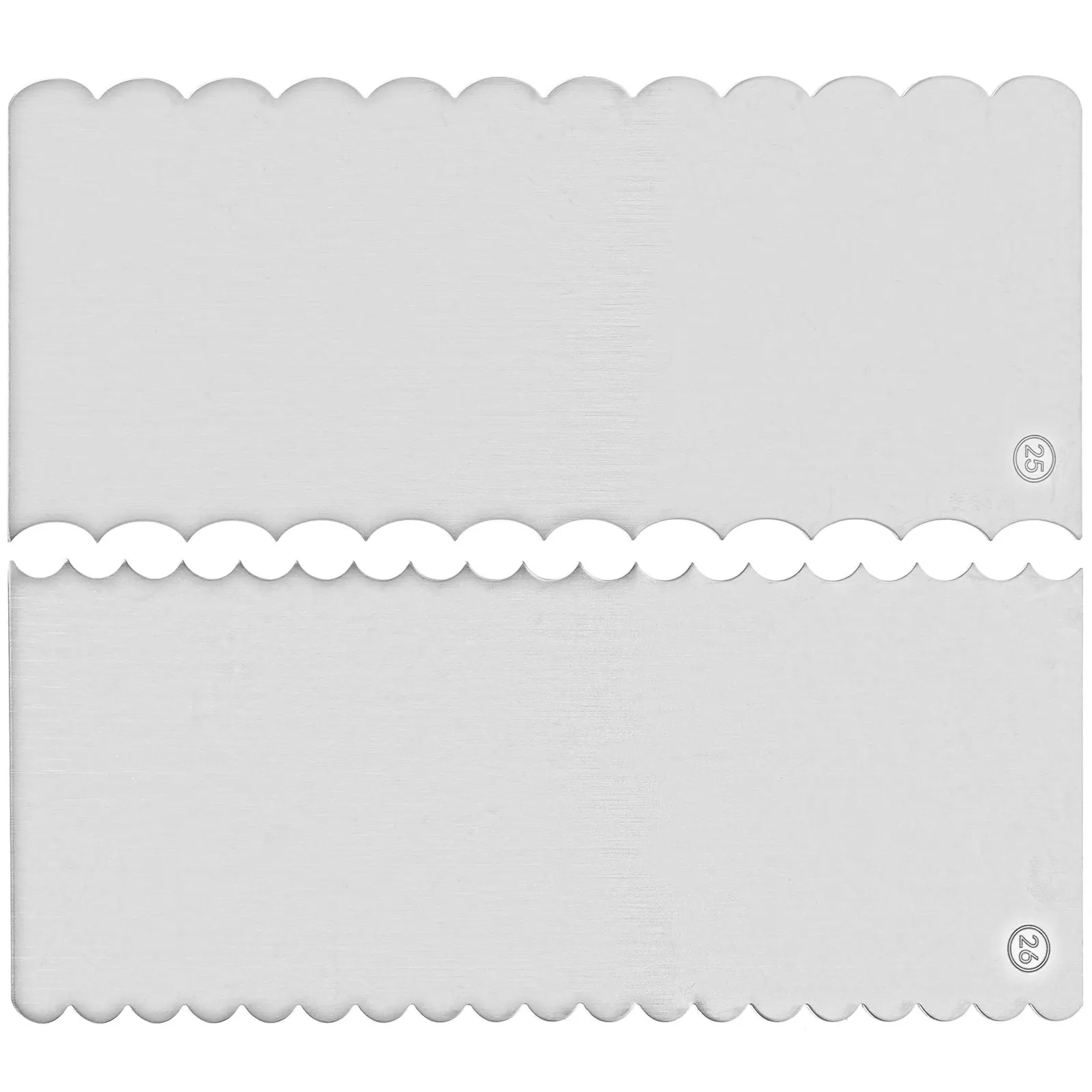Metal Cake Scraper & Decorating Comb Set – Ergonomic Smooth Icing Frosting Tool for Baking, 2pcs