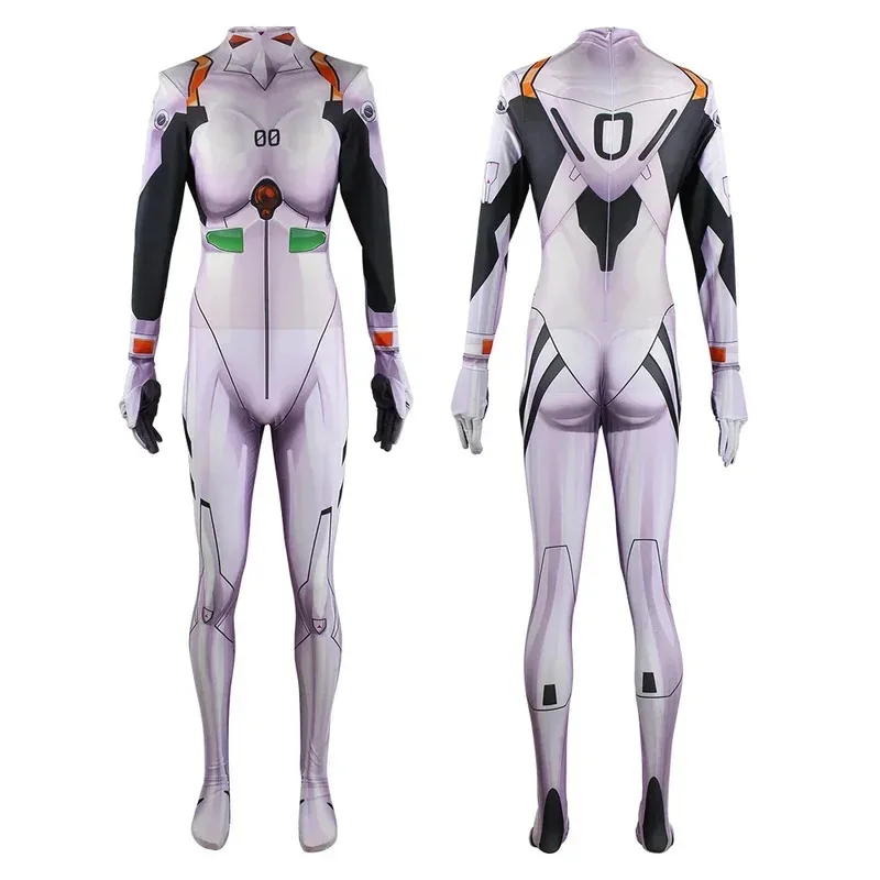 Japanese anime Asuka Langley Soryu Mari Rei Ayanami cosplay costume Eva Asuka test jumpsuits Zentai suit bodysuit for Halloween