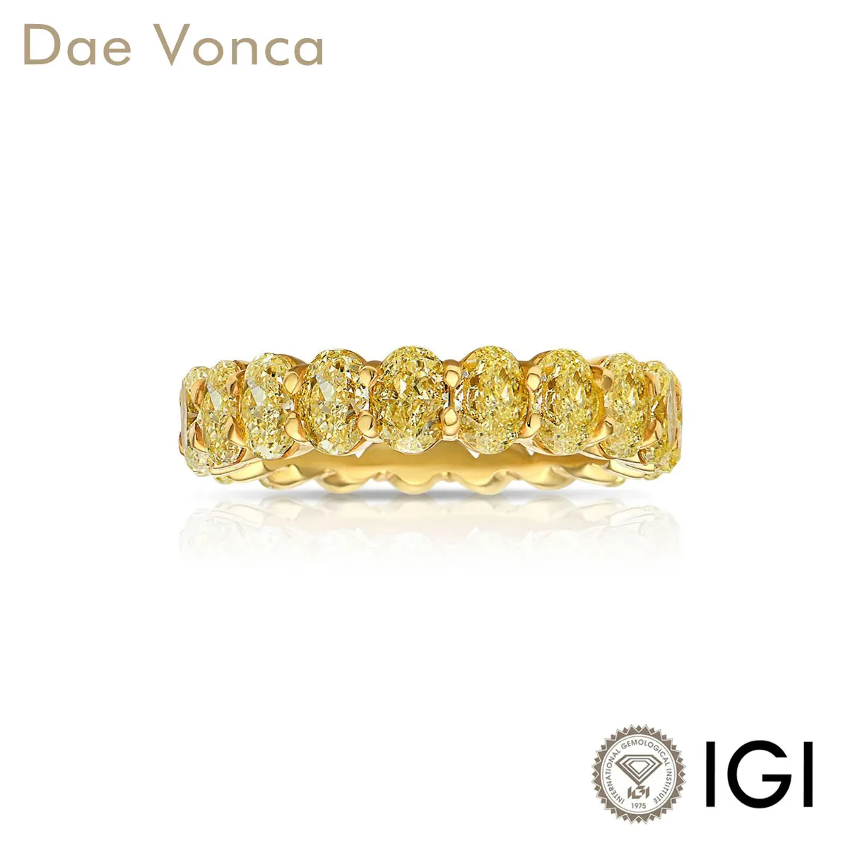 

Кольцо Eternity Band из желтого золота 9K/14K/18K Необычные желтые овальные огранки с бриллиантами для выращивания в лаборатории VS-VVS Clarity для подарка на годовщину