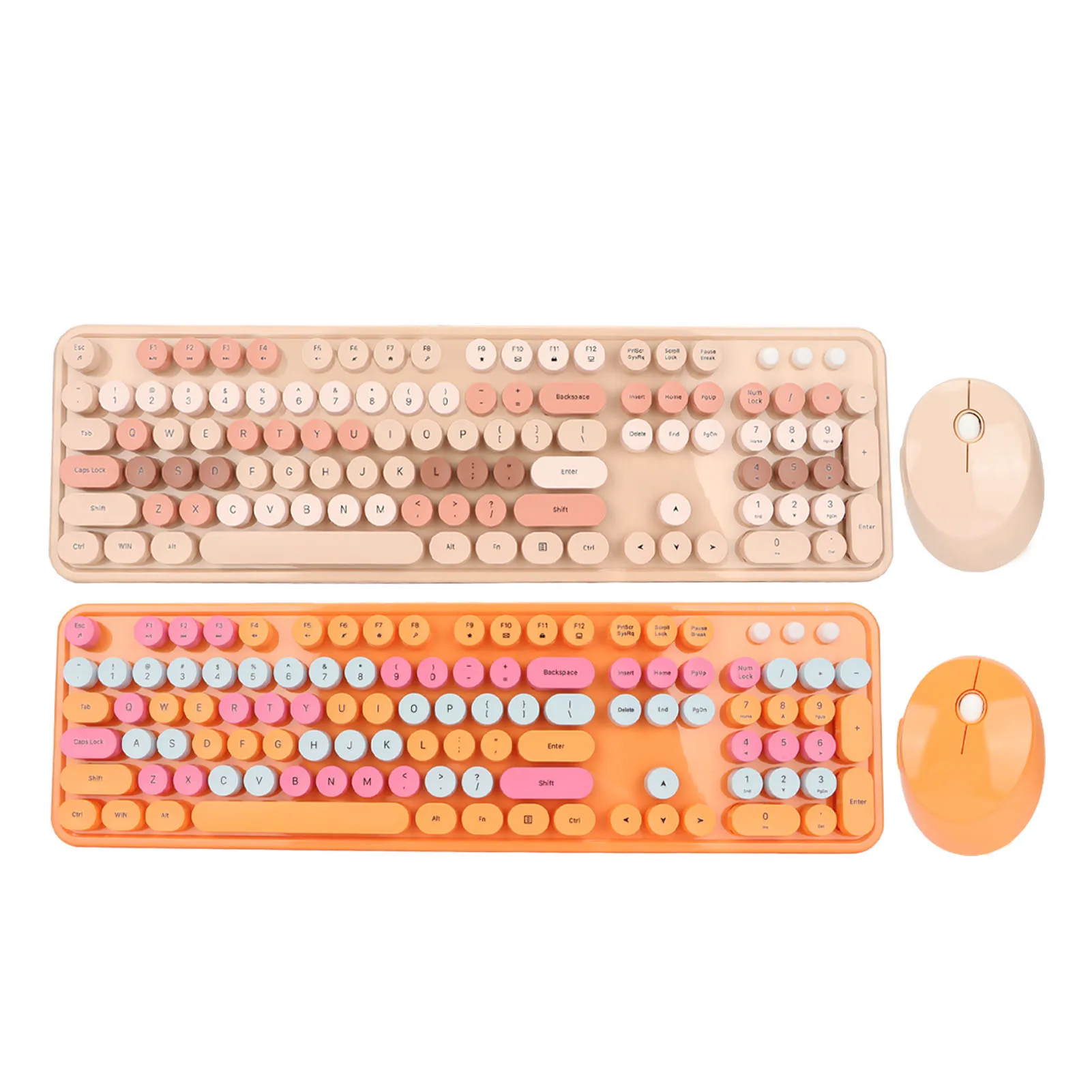 Wireless Keyboard Mouse Detachable Keycap Desktop Keyboard Mouse Kit Ergonomic Design for Girls for Home for  for Gaming