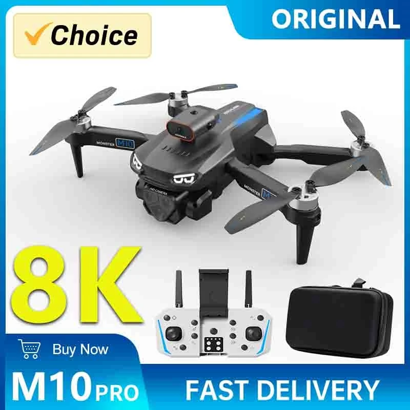 

M10 Mini Drone 4k Professional HD Camera RC Quadcopter Drone 10 Km Obstacle Helicopter Aerial Photography FPV Drone 2024 8K FLY