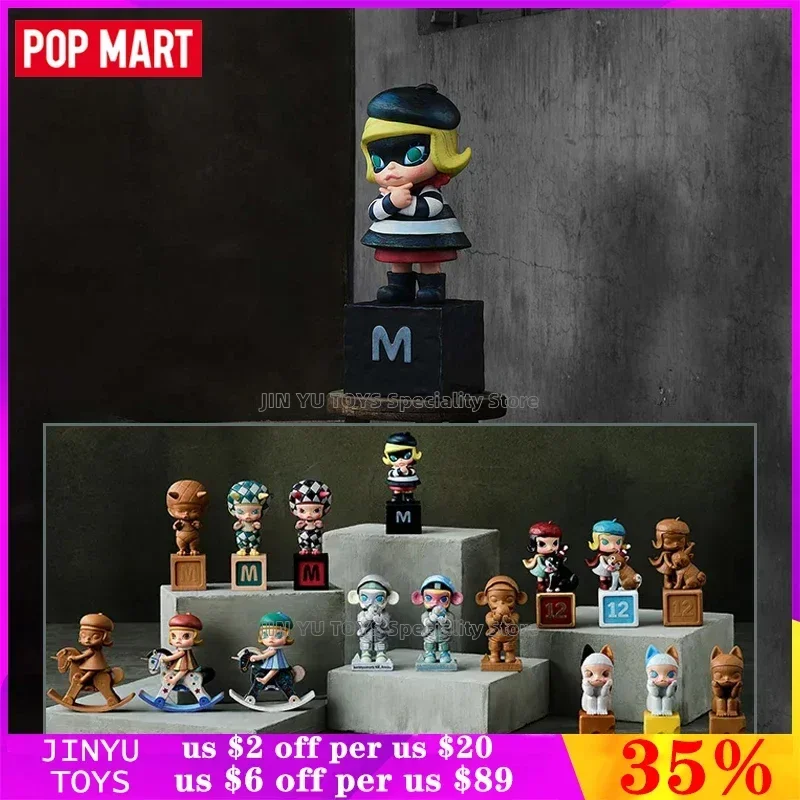 

POP MART Molly Anniversary Statues Classical Retro Series Blind Box Cute Action Anime Cartoon Figure Collection Trendy Toy Gifts