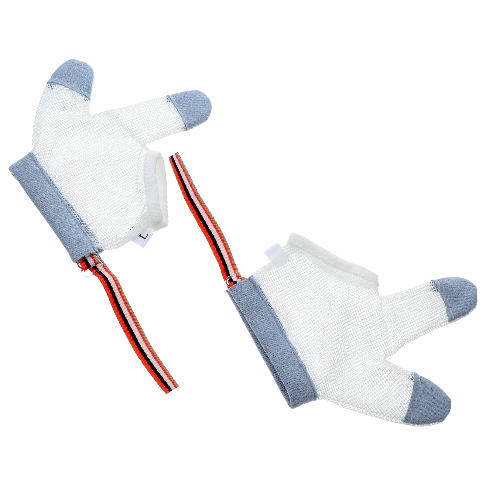 

1 Pair Anti-Teething Skin-Friendly Half-Finger Mesh Quick- Gloves For Outdoor Play Yarn Nylon Gloves