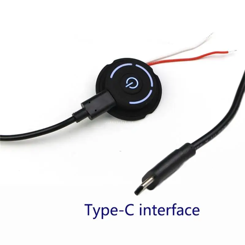 Waterproof Push Button Three-gear Temperature Regulating Type-c Dropship