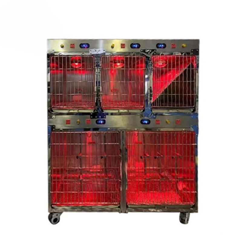 YSENMED YSVET1500C Stainless steel veterinary infrared warming ICU layers hospital cages  pet cages carriers other pet cages