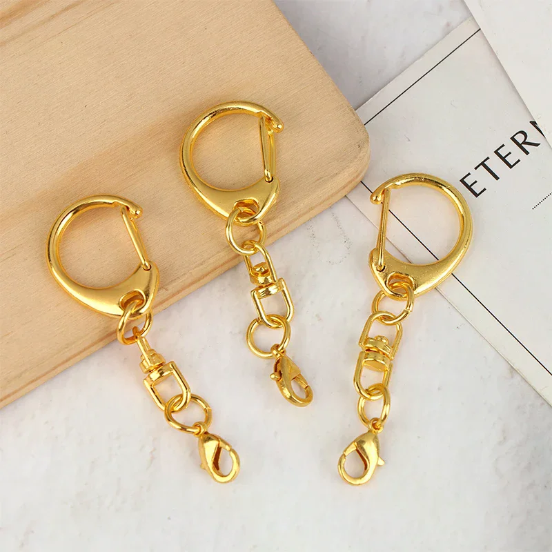 5/10/20Pcs D Shaped Lobster Clasp Chain Connector For DIY Jewelry Making Findings Key Chain Accessories
