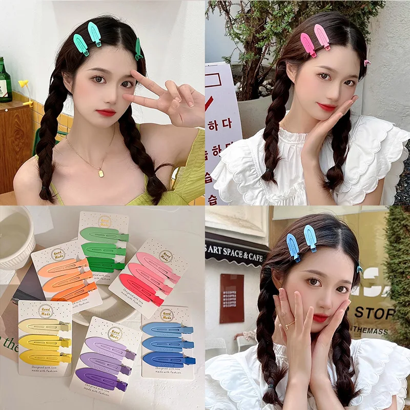 3Pcs/Lot Metal BB Clips Seamless Hair Clip Hairpin Styling Barrette Makeup Tools Headband Clips Fashion Hair Styling Braiding