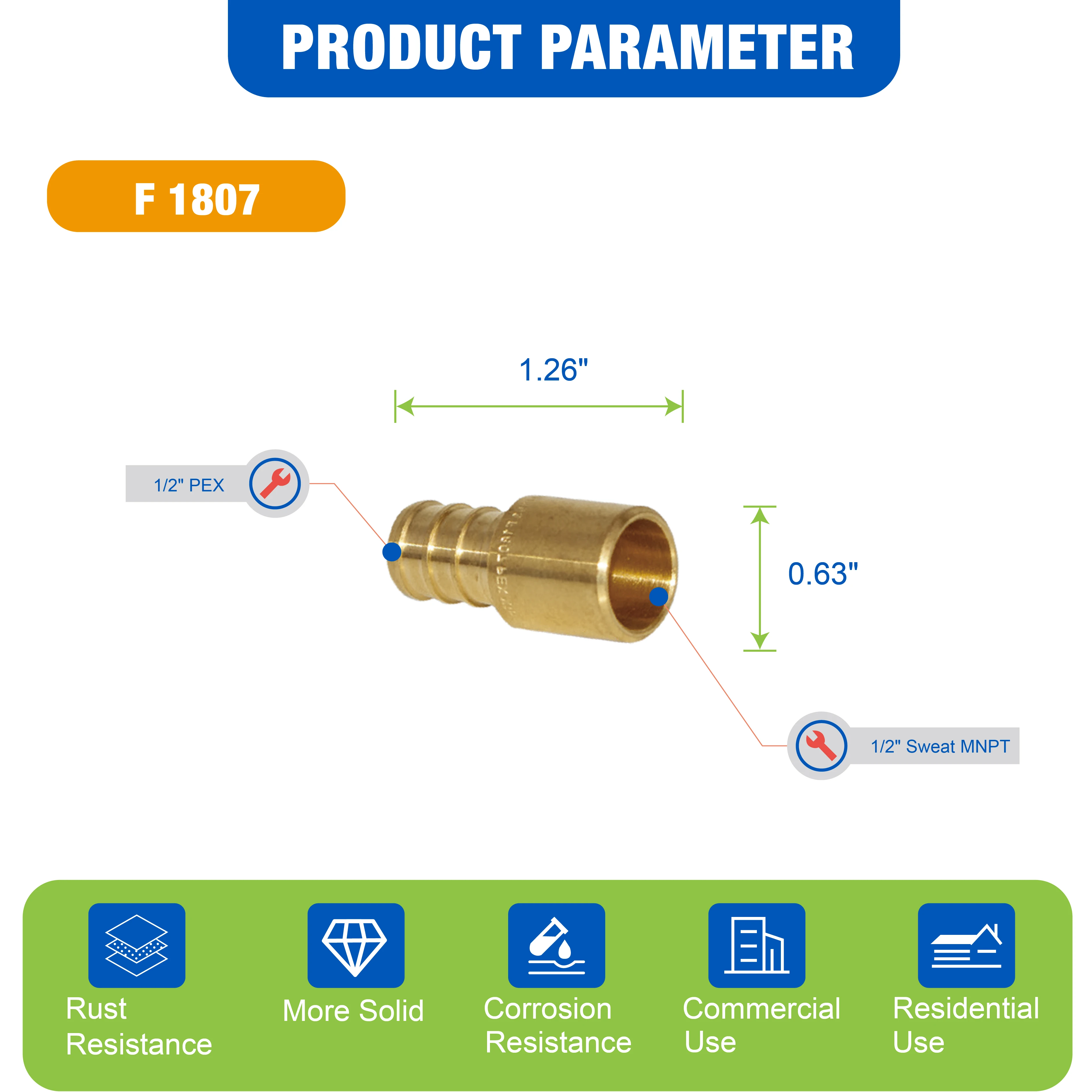 KING SMART Crimp/F1807 PEX 1/2