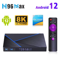 Hot Selling tv box 2.4g/5g wifi quad core RK3566 Streaming Android h96 max V56 Smart Tv Box