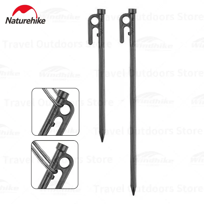 Naturehike Tent Pegs 20/30cm Length Canopy Ground Nail with Quick Hanging Hole Edge Design 201 Stainless Steel Tent Ground Nails