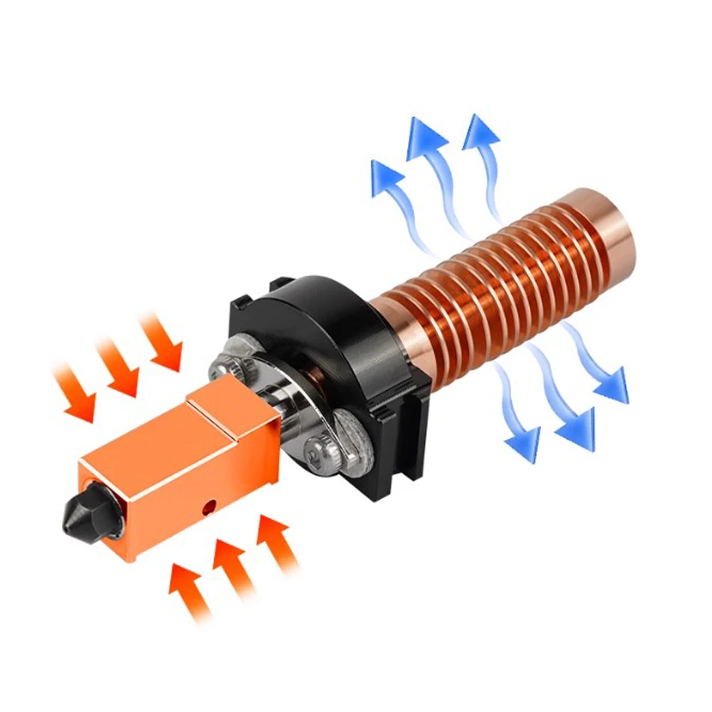 Ulepszony hotend do głowicy Flashforge Adventurer 5M / 5M Pro 280 ℃   Zestaw ceramicznego bloku grzewczego AD5M Dysza z twardej stali Hot End — zdjęcie produktu 2