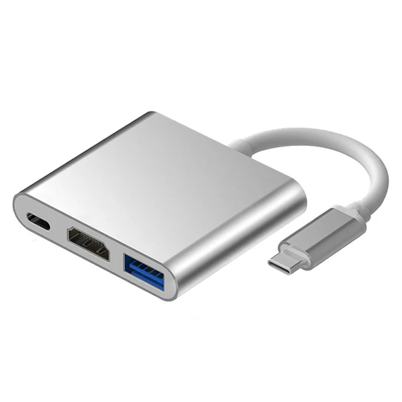 3 In 1 USB C ประเภท C ถึง HDMI 4K สนับสนุน Samsung Dex Mode USB-C แท่นวาง PD สำหรับ MacBook Pro/Air 2020